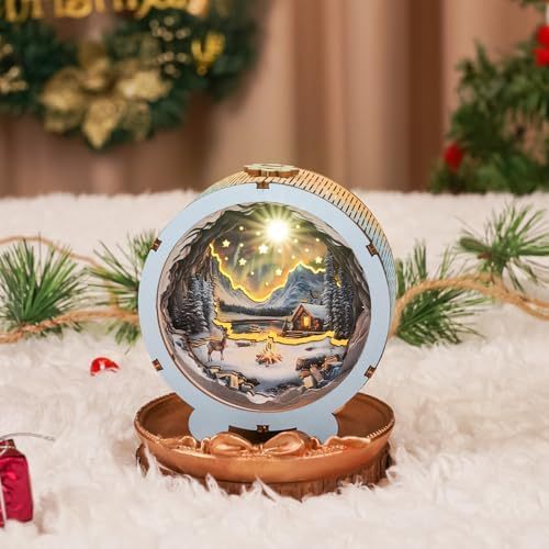 Holzpuzzle Kreative Atmosphäre Kleine Nachtlampe