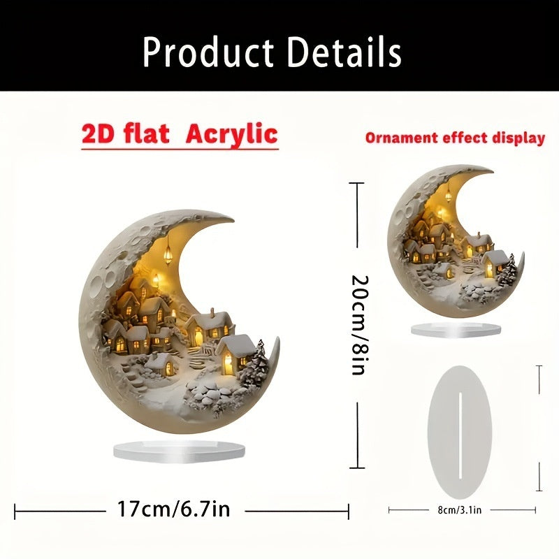 Moon Snow House – dekoratives Wohnaccessoire für Tisch, Wohn- und Schlafzimmer null