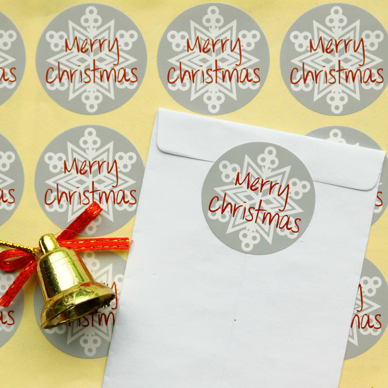 12 runde selbstklebende Weihnachts-Versiegelungsaufkleber