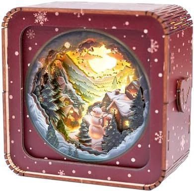 Holzpuzzle Kreative Atmosphäre Kleine Nachtlampe