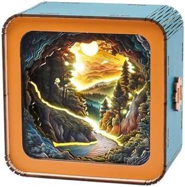 Holzpuzzle Kreative Atmosphäre Kleine Nachtlampe