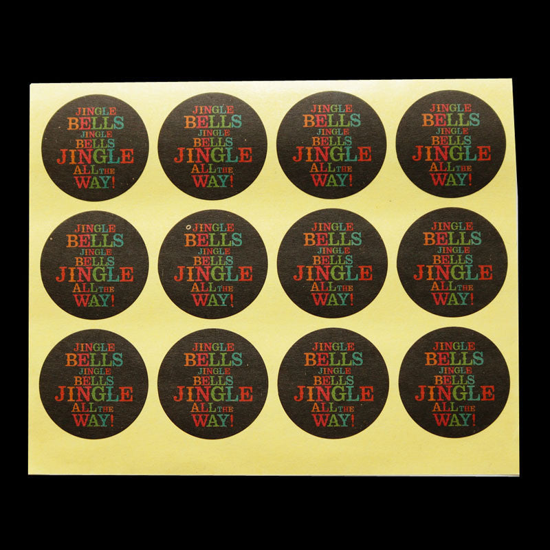 12 runde selbstklebende Weihnachts-Versiegelungsaufkleber