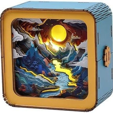 Holzpuzzle Kreative Atmosphäre Kleine Nachtlampe