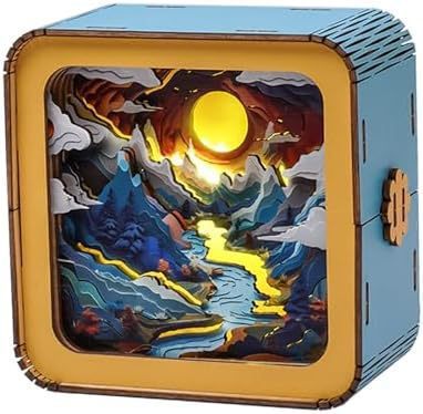 Holzpuzzle Kreative Atmosphäre Kleine Nachtlampe