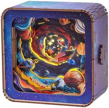 Holzpuzzle Kreative Atmosphäre Kleine Nachtlampe